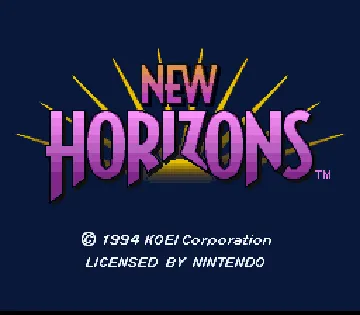 New Horizons (USA) screen shot title